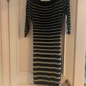 Very slimming sweater dress.